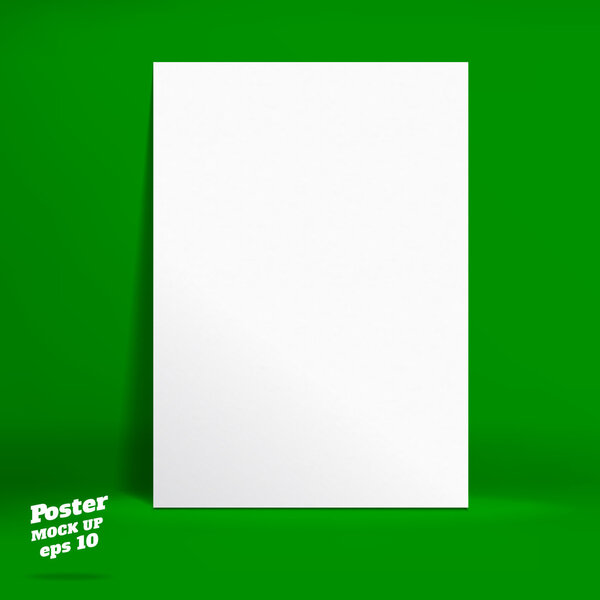 Vector : White paper poster