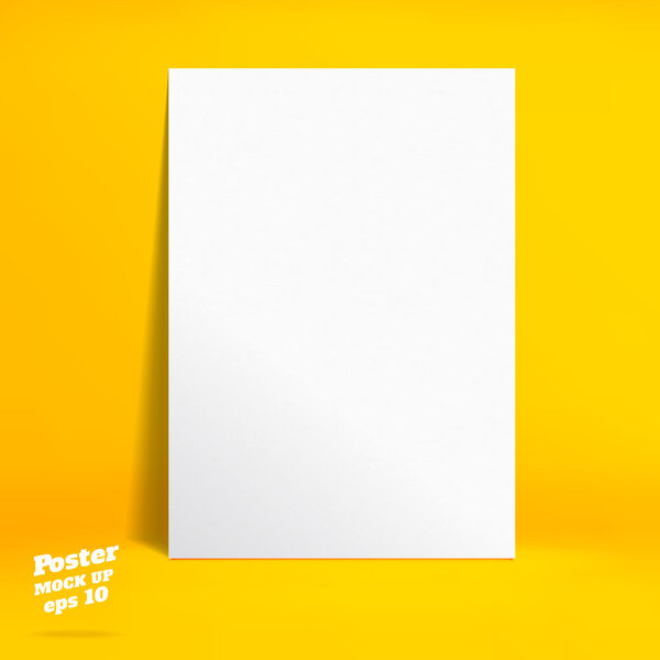 Vector : White paper poster