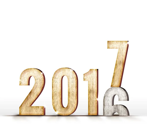 2016 nummer år ändra till 2017 — Stockfoto