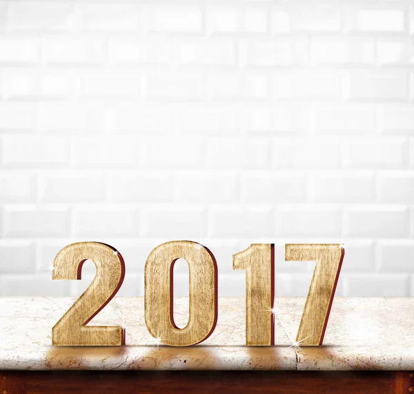 2017 Year wood texture — Stock Photo, Image