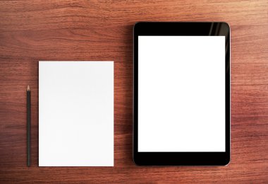 Boş ekran tablet Üstten Görünüm