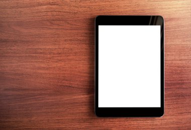 Boş ekran tablet Üstten Görünüm