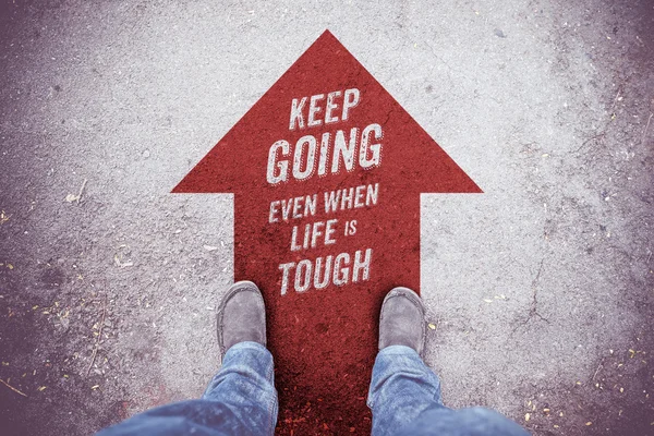 Keep going even when life is tough — Stock Photo, Image