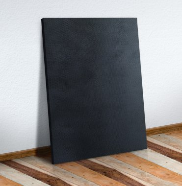 Boş siyah kumaş tuval  