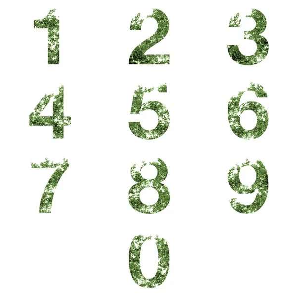 Coleção de 0-9 letra de número — Fotografia de Stock
