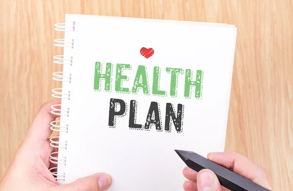 Egészségügyi terv szó — Stock Fotó