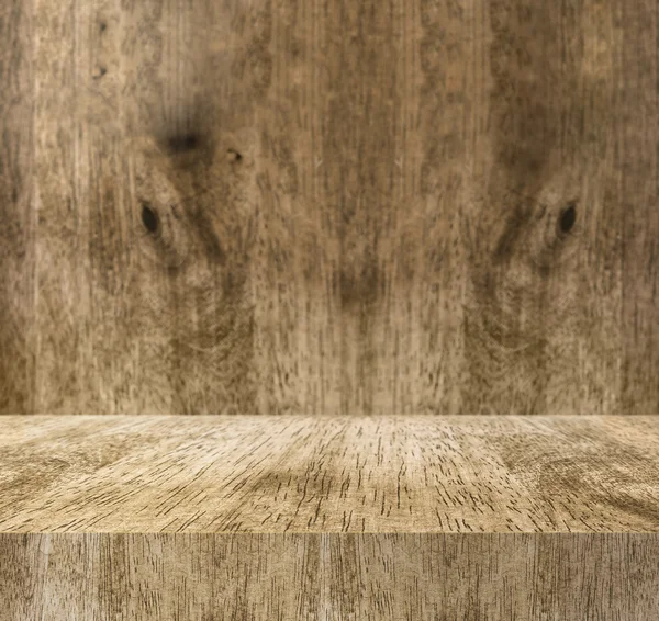 खाली लकड़ी ब्लॉक टेबल — स्टॉक फ़ोटो, इमेज