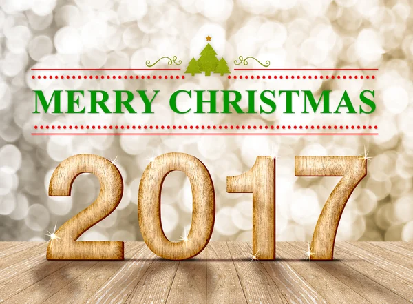 Merry Christmas 2017 woord — Stockfoto