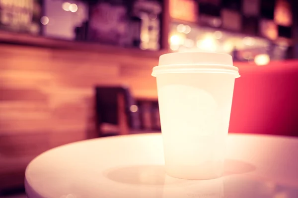Primer plano taza de café blanco — Foto de Stock