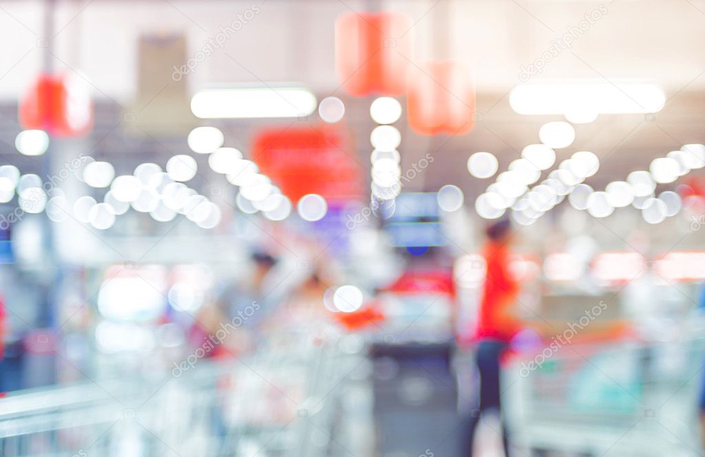 Blurred background, Customer shopping  