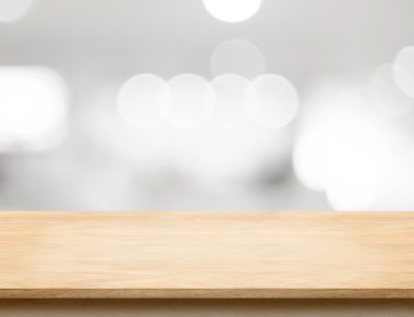 Boş ahşap masa üstü  