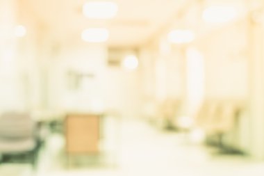 Hastane koltukları bölgesinde bekleyen bulanık