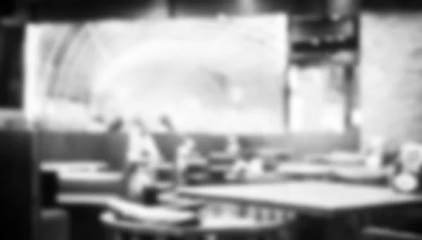 Verschwommener Hintergrund, Kundenessen im Restaurant mit Bokeh-Licht — Stockfoto