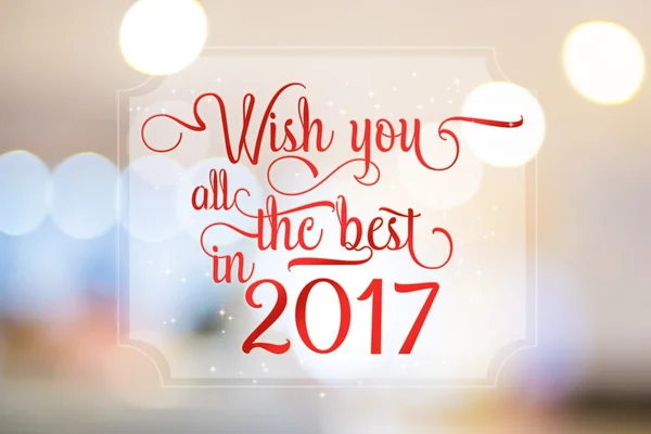 Wish you all the best in 2017 word on white frame at abstract bl