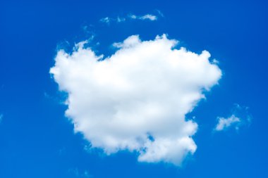 Güzel mavi gökyüzü bulut, Doğa arka plan ile bakıyor