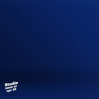 Vektör, boş zengin renk stili koyu lacivert Studio Oda bac