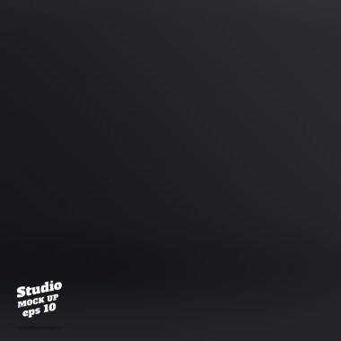 Vektör, boş zengin renk koyu gri studio Oda backgrou tarzı