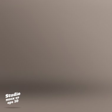 Vektör, boş zengin bakır kahverengi Stüdyo Oda backg tarzı renk.