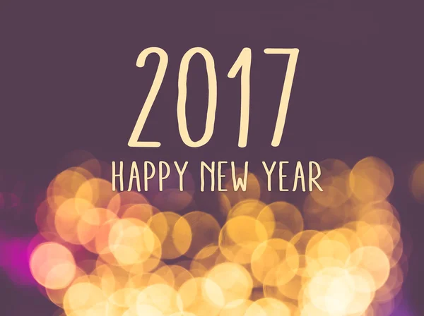 2017 mutlu yıllar vintage üzerinde bulanıklık şenlikli bokeh ışık backgrou