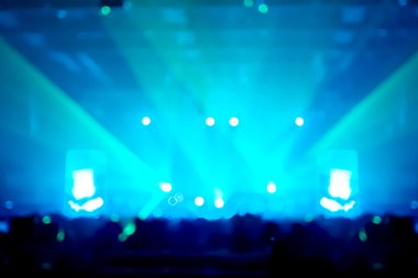 Bulanık arka plan, konser, müzik otobüs Bokeh aydınlatma