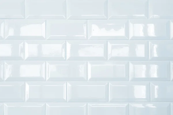 Pared de baldosas de cerámica blanca, fondo —  Fotos de Stock