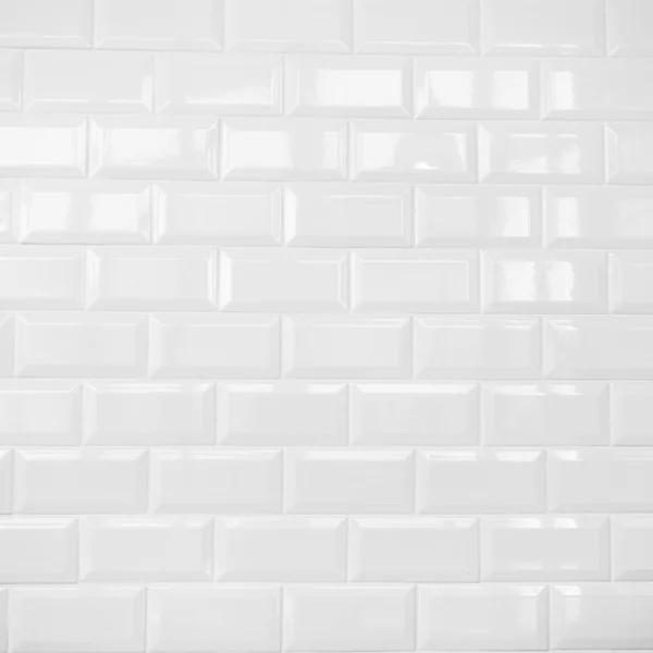 Beyaz seramik tuğla duvar, arkaplan — Stok fotoğraf