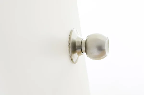 Close up - White Half-open door into room — Stock Photo, Image