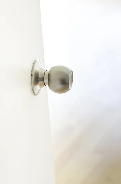 Close up - White Half-open door into room — Stock Photo, Image