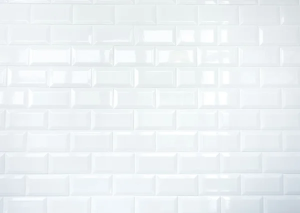 Pared de ladrillo de cerámica blanca — Foto de Stock