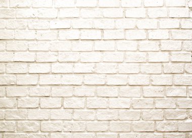 Arkaplan veya doku için beyaz sisli tuğla duvar