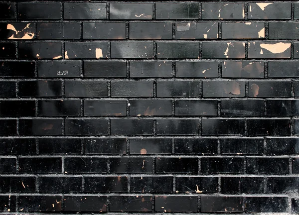 Textura de parede de tijolo preto — Fotografia de Stock