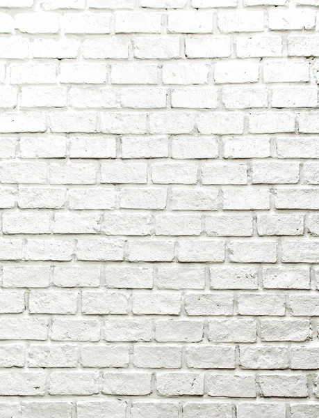 Ściana z białej cegły do tła lub tekstury — Zdjęcie stockowe