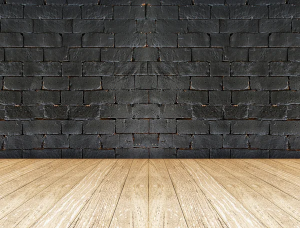 Muro de ladrillo negro —  Fotos de Stock