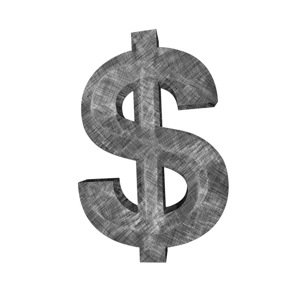 Silver Dollar sign — Stock Photo, Image