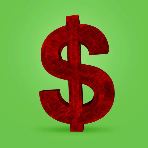 Red Dollar sign — Stock Photo, Image