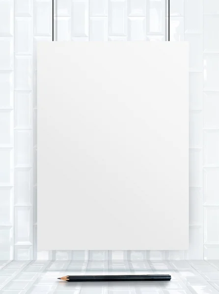 Hanging paper poster frame — Stockfoto