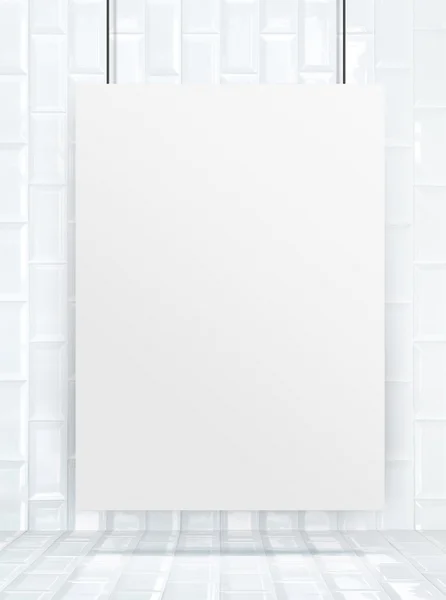 Hanging paper poster frame — Zdjęcie stockowe