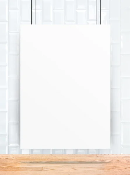 Hanging paper poster frame — Stock Photo, Image