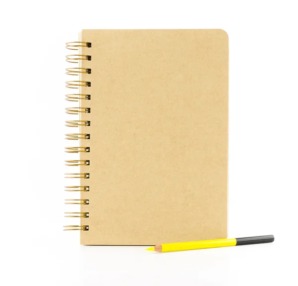 Brown paper notebook — 图库照片