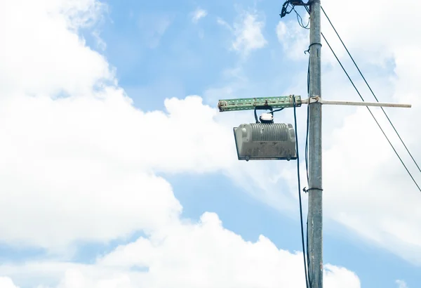 Light post with spot light — Stock Photo, Image