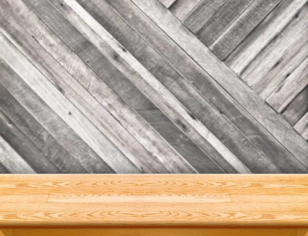 Wood table at blurred — Stock Photo, Image