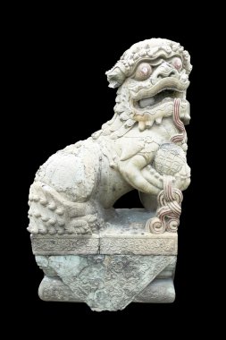 Stone Chinese Lion isolated