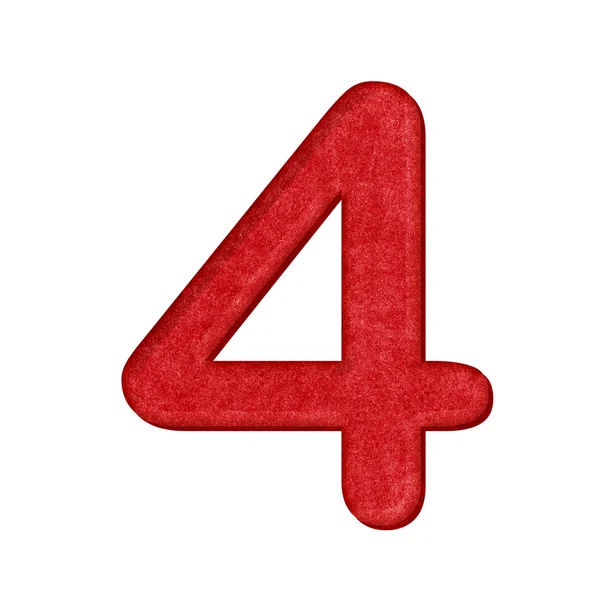 Red Number in Paper craft — Stock Photo, Image