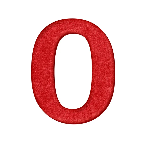 Número vermelho no ofício de papel — Fotografia de Stock
