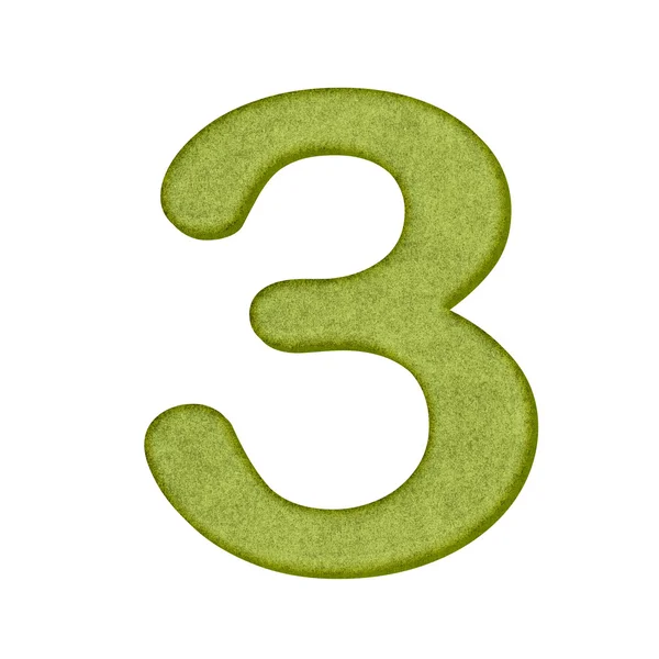 Green Number in Paper — Stok fotoğraf