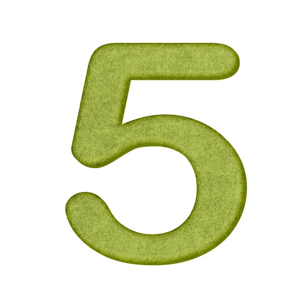 Green Number in Paper — Zdjęcie stockowe