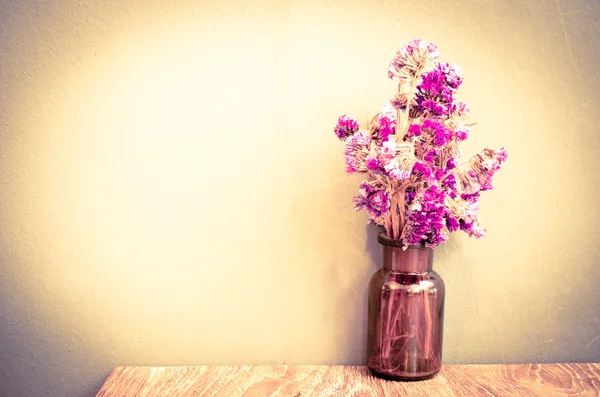 Lavender in bottle on wood table — Φωτογραφία Αρχείου