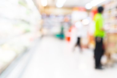 Süpermarket mağaza bulanıklık arka plan