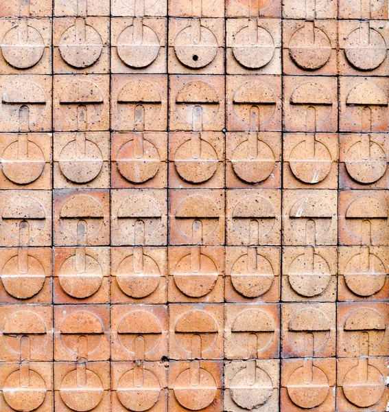 Parede de tijolo círculo — Fotografia de Stock