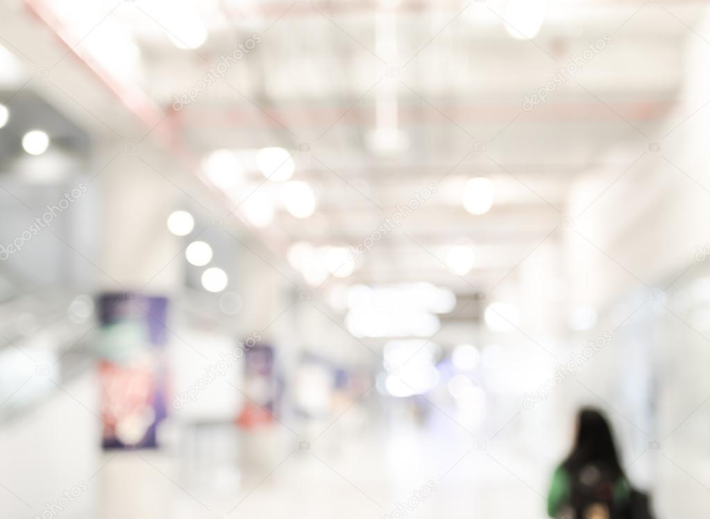 Terminal Departure Check-in at airport with bokeh.